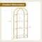 Rustic Metal & Wood 4-Tier Arched Bookshelf Stylish Home Storage & Display